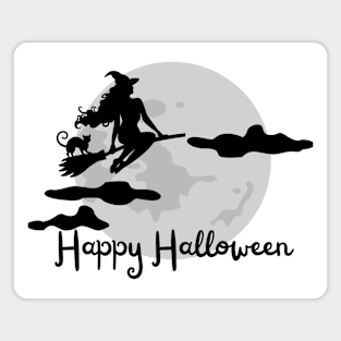 Happy Halloween with Witch Magnet